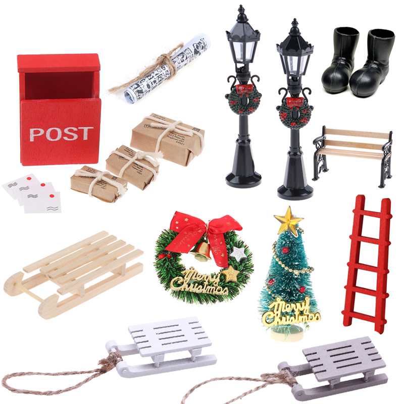 Nutcracker Figurine - 1 adet minyatür noel Mini asılı