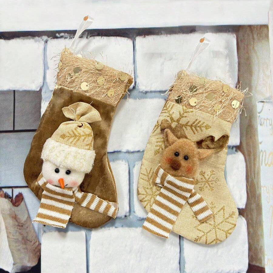 3 adet Noel süsleme çorabı, şö - Christmas Stocking Hanging incelemesi ve fiyatı