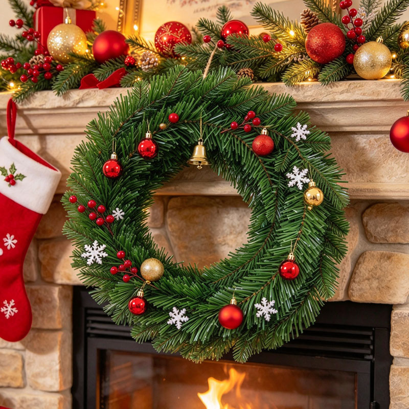Yeşil Çam Ağacı Temalı Noel Sü - Tinsel Garland Decoration incelemesi ve fiyatı