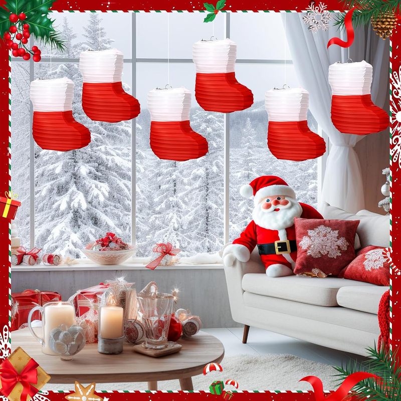 1 Adet Noel Kağıt Fenerleri, N - Christmas Stocking Hanging incelemesi ve fiyatı